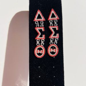 DST Silver Red Earrings