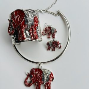 ELEPHANT NECKLACE, BRACELET & EARRINGS